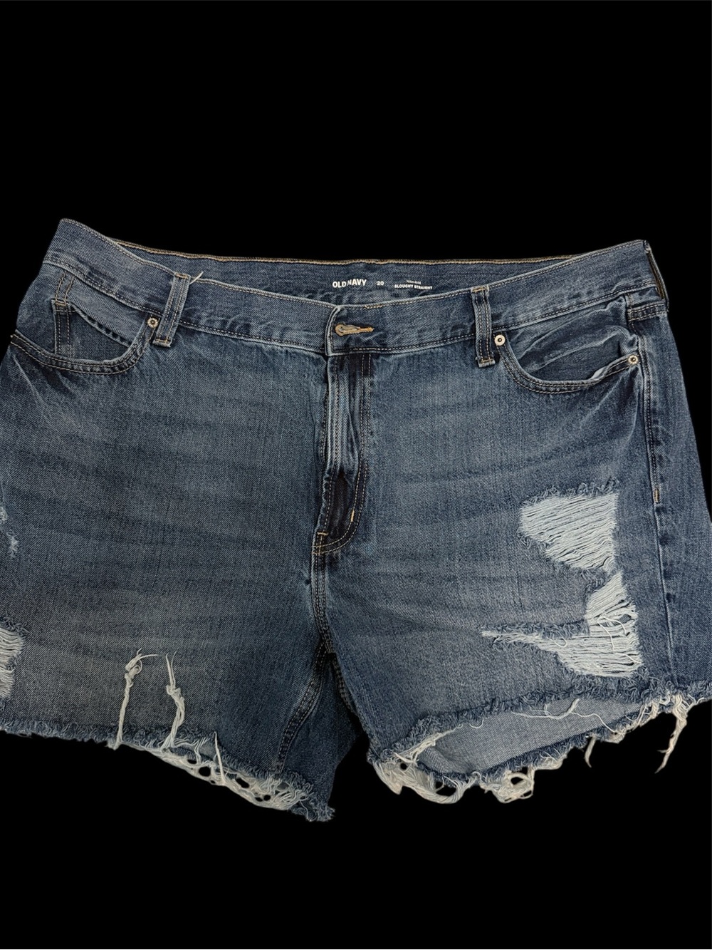 Old Navy High-Rise Slouchy Straight Jean Shorts